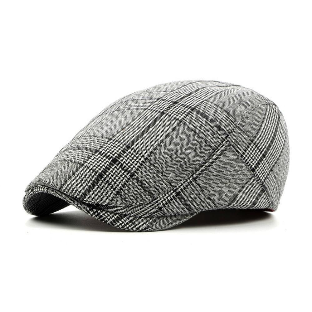 Hatut Miesten Cotton Blend Plaid Newsboy Cap