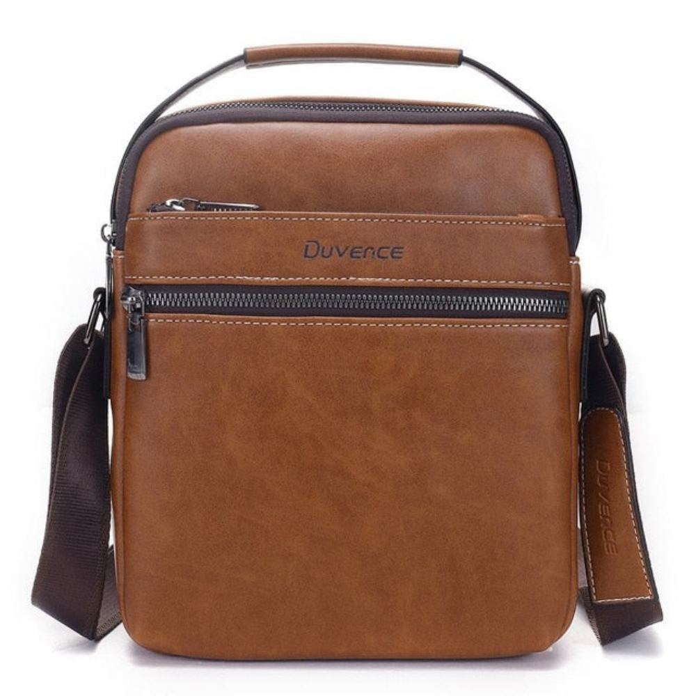 Miesten Nahkainen Crossbody Business Laukku Salkut