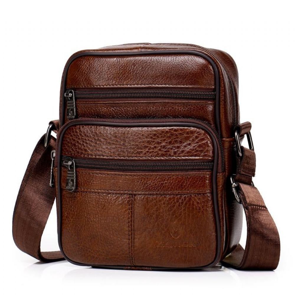 Salkut Aitoa Nahkaa Crossbody Miesten Messenger Laukku