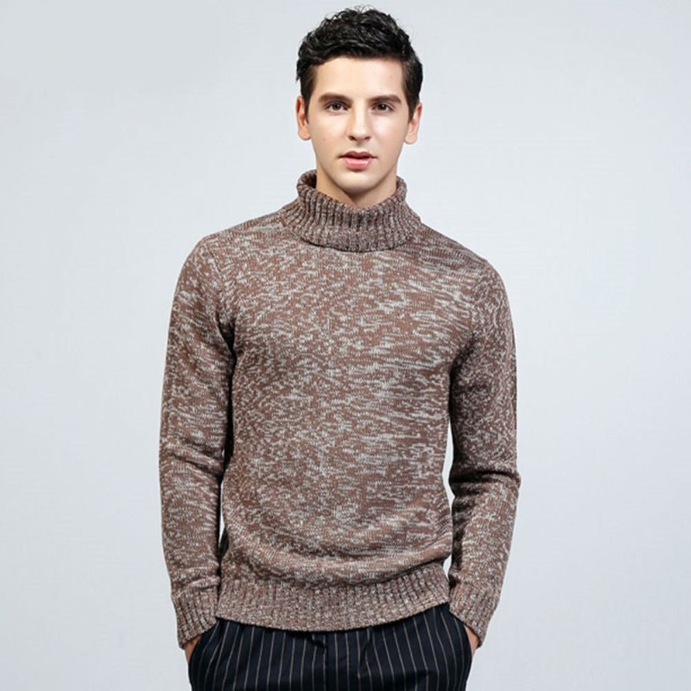 Miesten Neulepuserot Turtle Neck Paksu Akryylipusero