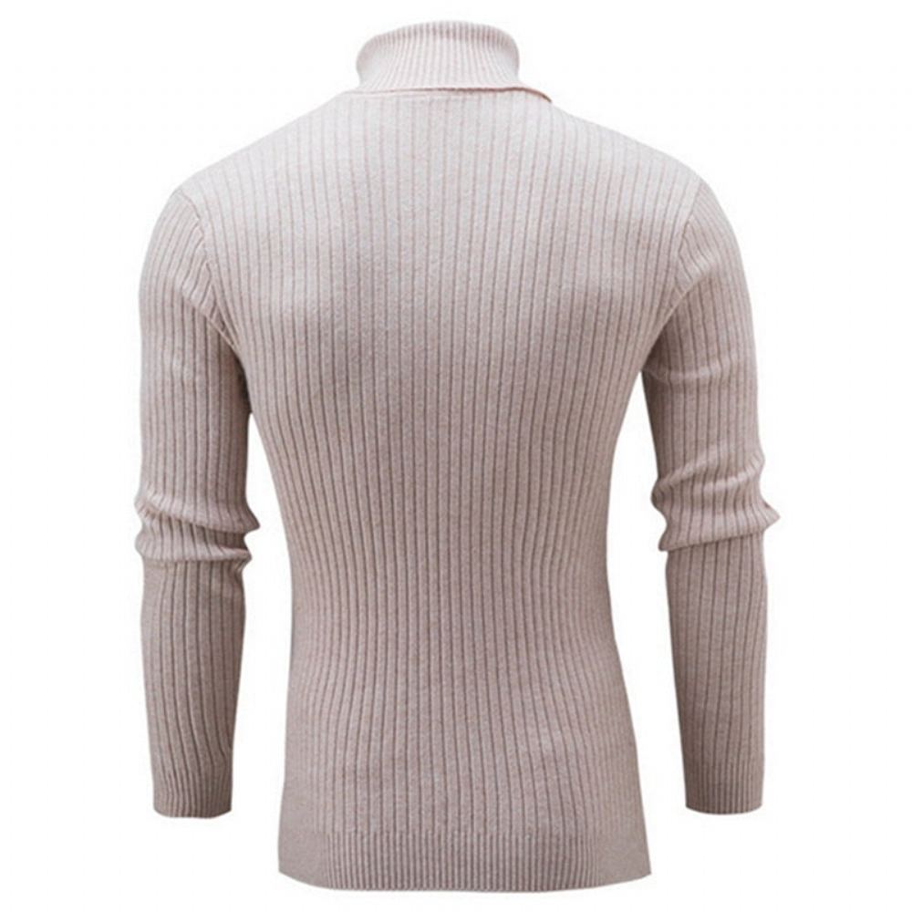 Miesten Neulepuserot Turtleneck Solid Vapaa-ajan Pusero