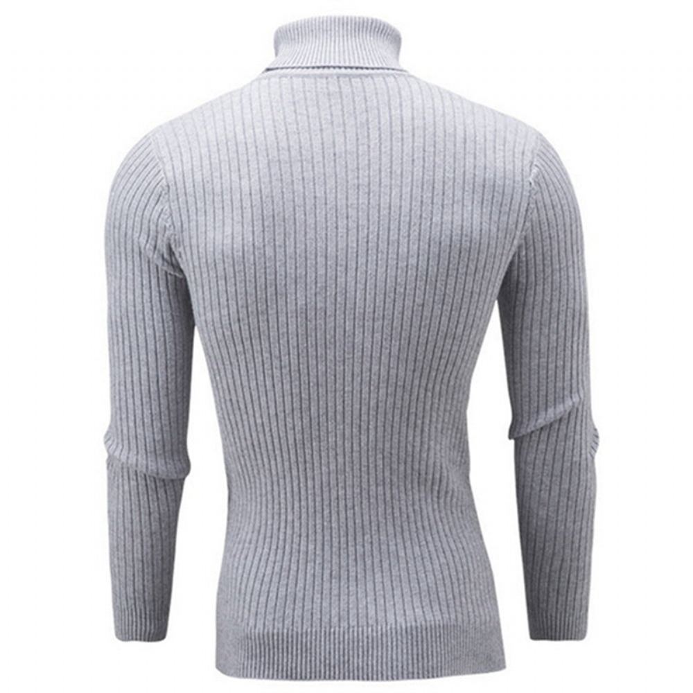 Miesten Neulepuserot Turtleneck Solid Vapaa-ajan Pusero