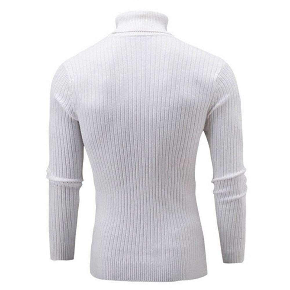 Miesten Neulepuserot Turtleneck Solid Vapaa-ajan Pusero