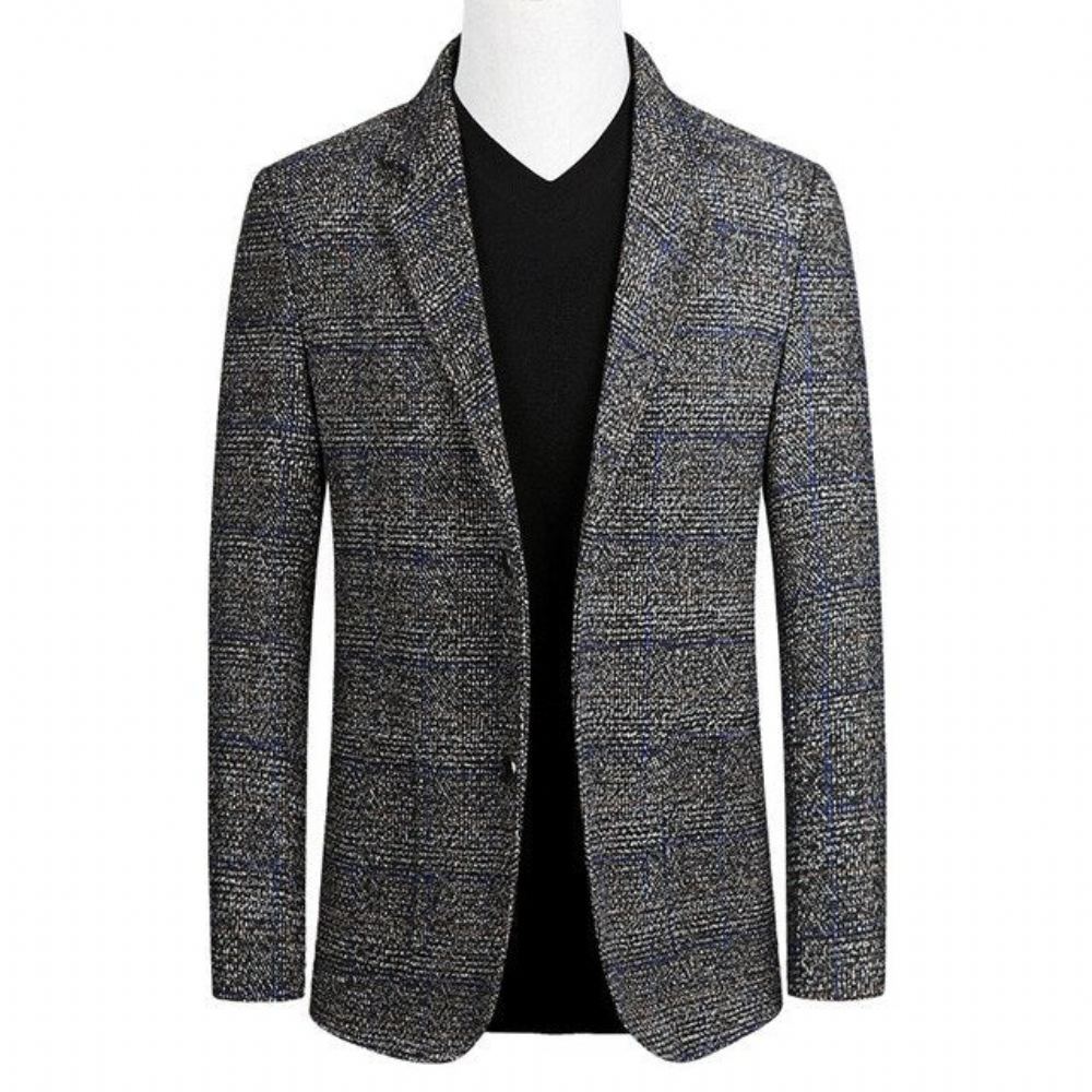 Miesten Blazerit Yksirivinen Business Casual Blazer