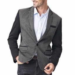 Muoti Solid Business Blazer Blazerit Miesten