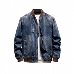 Farkkutakit Miesten Autumn Denim Casual Pilot Bomber Takki