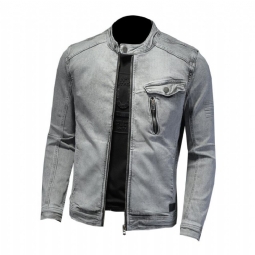 Farkkutakit Miesten Moto Biker Streetwear Farkkutakki