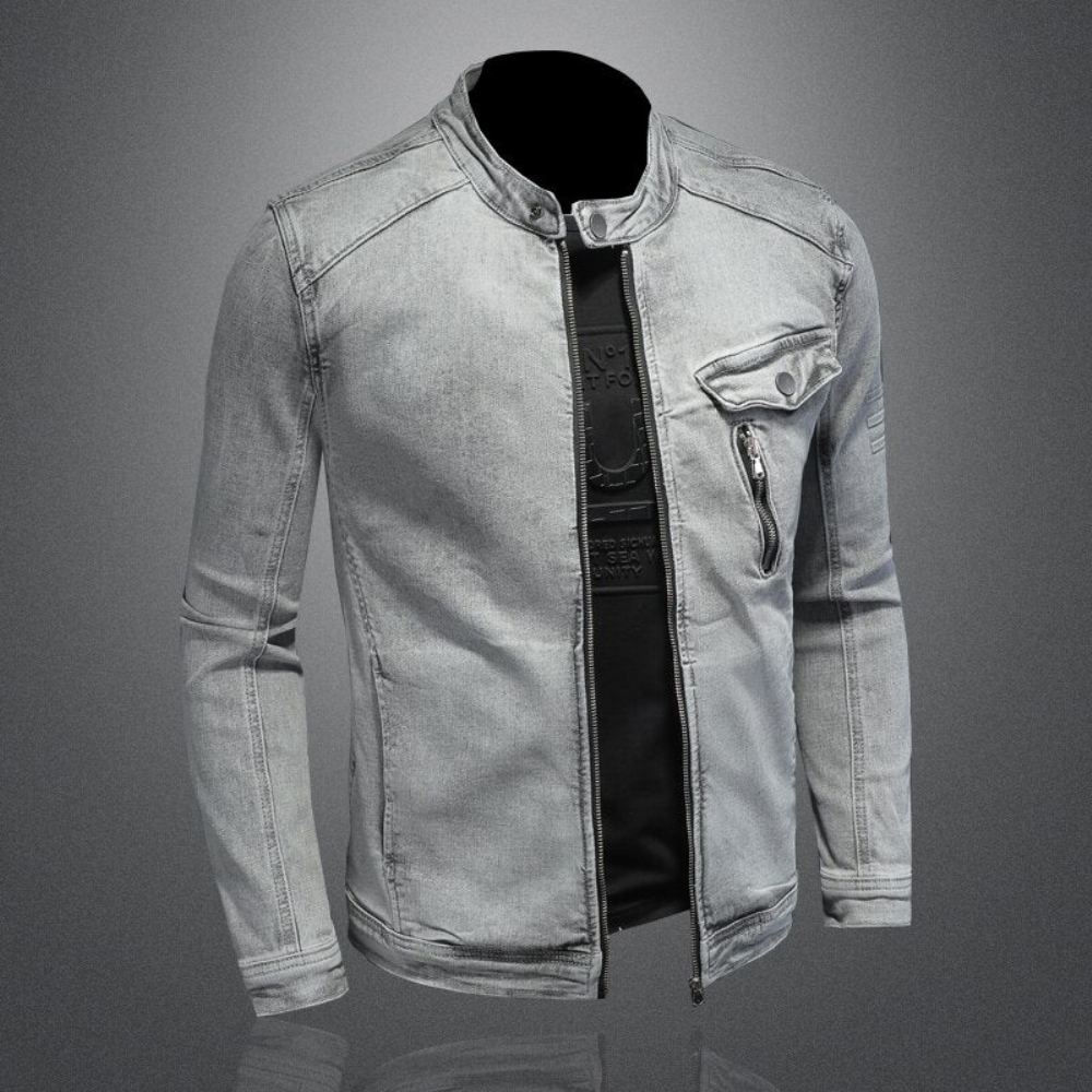 Farkkutakit Miesten Moto Biker Streetwear Farkkutakki