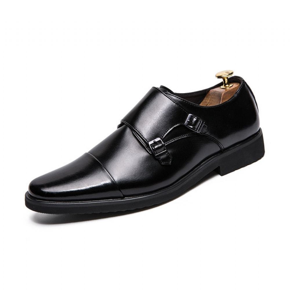 Miesten Juhlakengät Double Monk Strap Oxford Nahkaiset Kengät