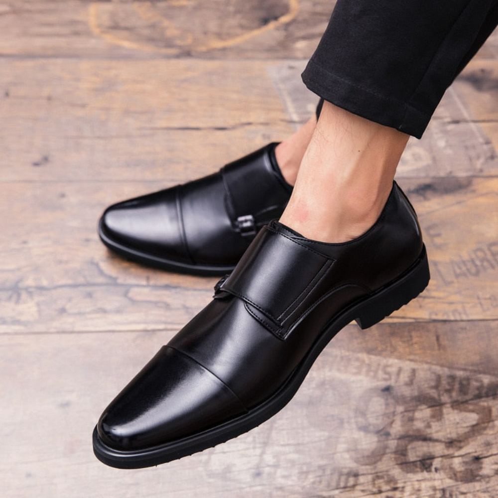 Miesten Juhlakengät Double Monk Strap Oxford Nahkaiset Kengät