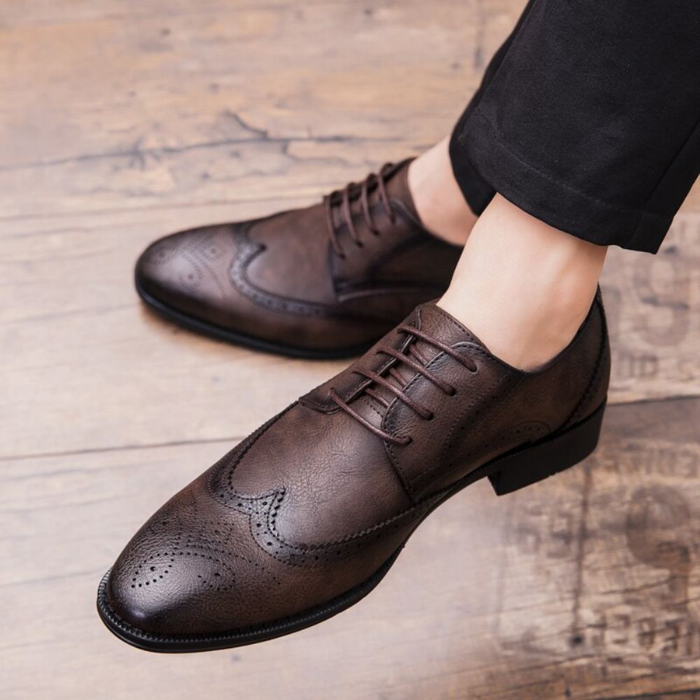 Miesten Retro Brogue Business Oxford Kengät