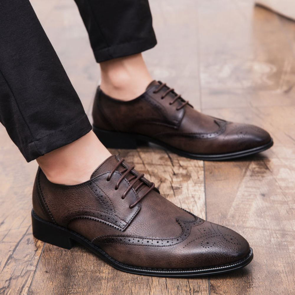 Miesten Retro Brogue Business Oxford Kengät