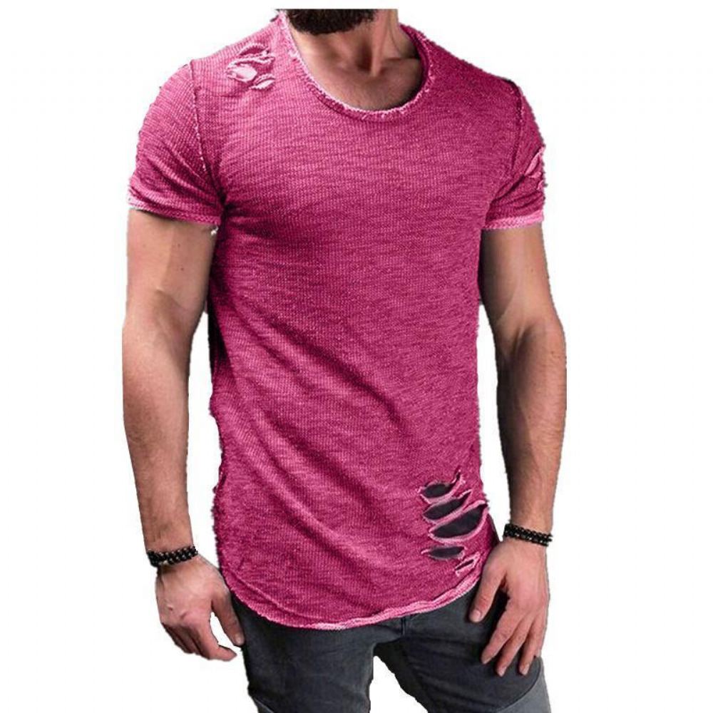 Miesten Paidat Revitty Slim Fit Puuvillainen T-paita