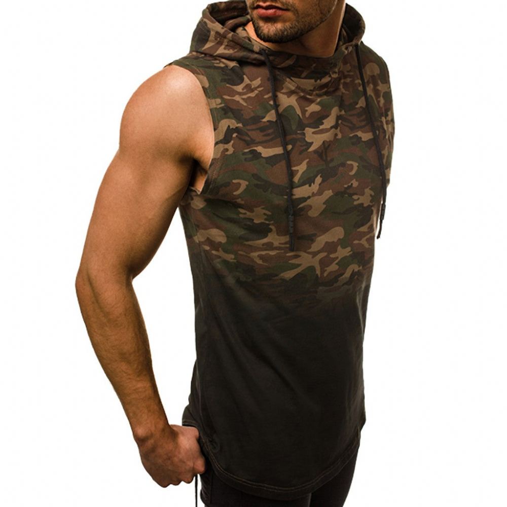 Miesten Paidat Stringer Sportswear Camo Tank Top