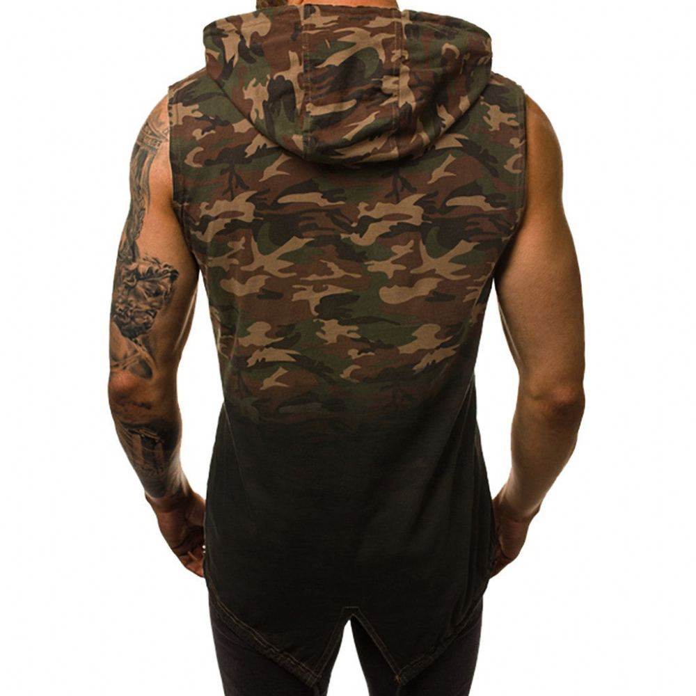 Miesten Paidat Stringer Sportswear Camo Tank Top