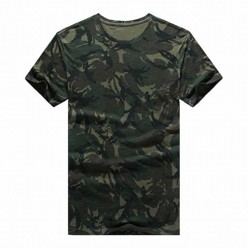 Miesten Paidat Summer Camouflage Print Fashion T-paita