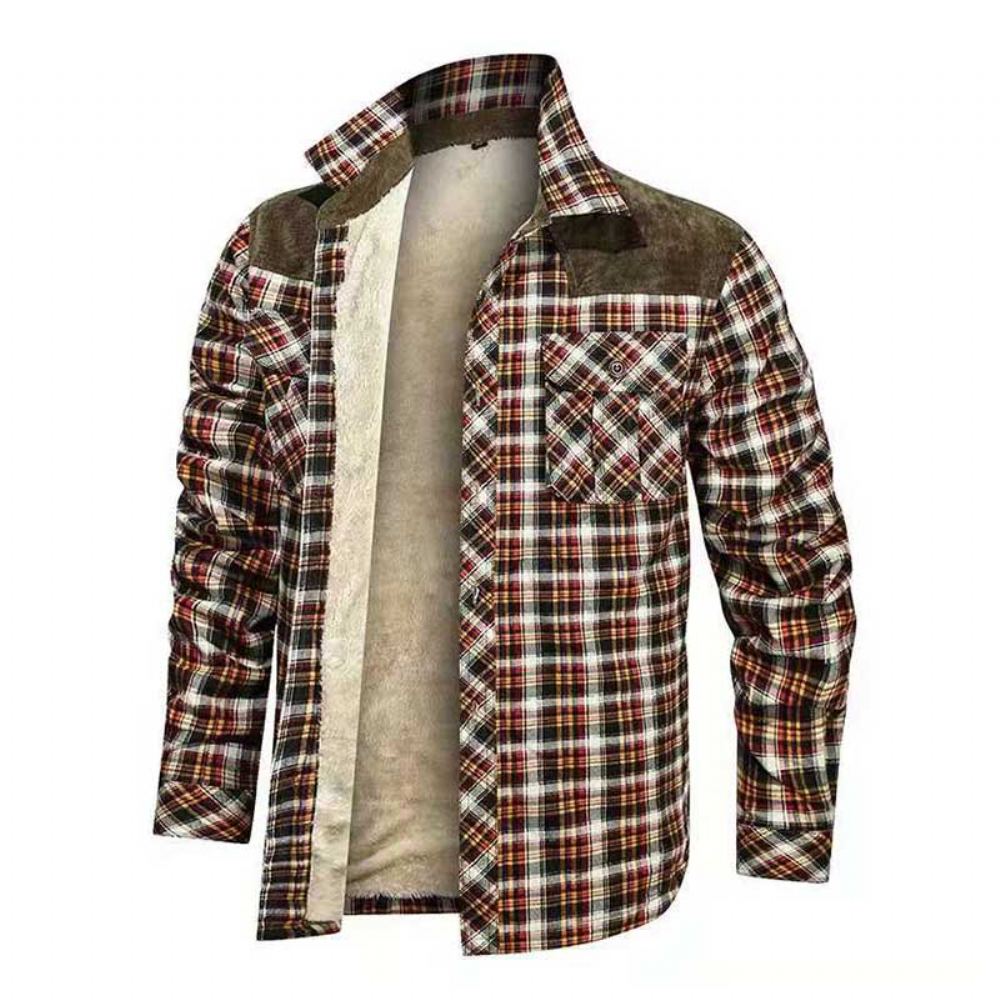 Paidat Miesten Suunnittelija Winter Fleece Lumberjack Plaid Paita