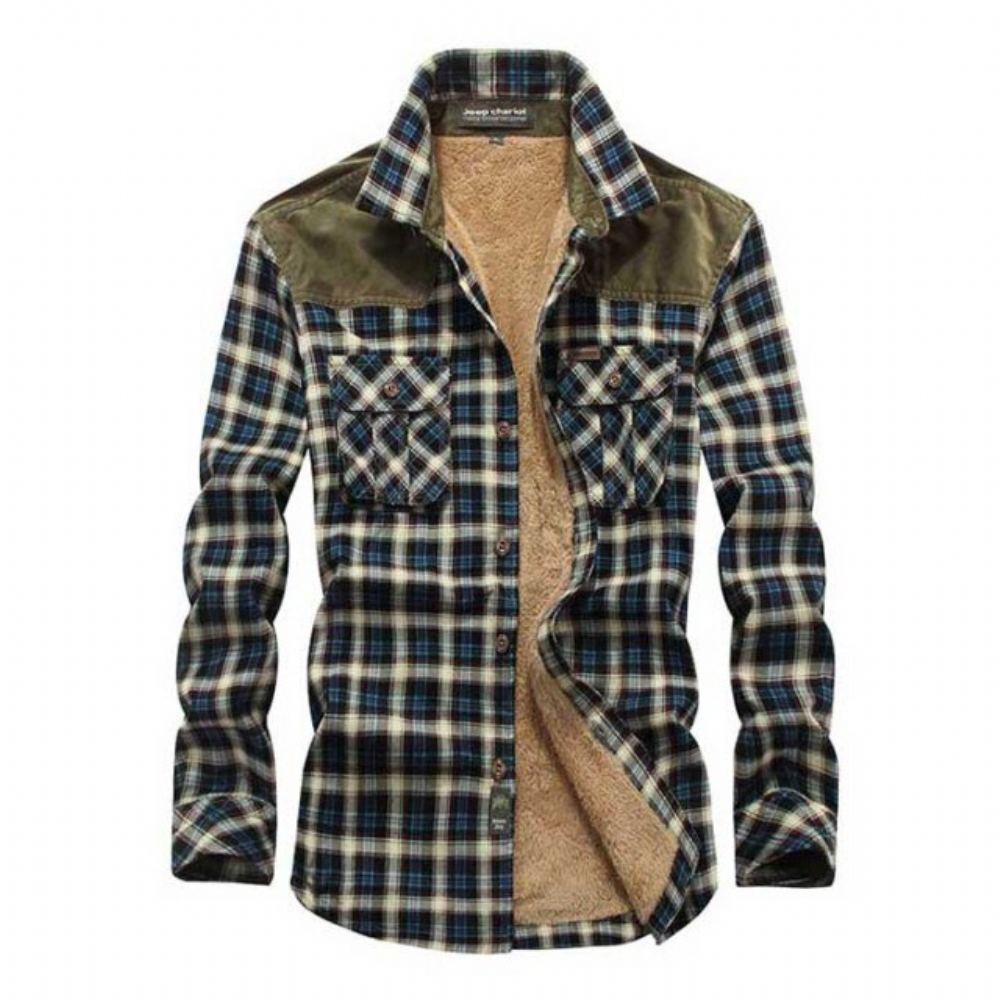 Paidat Miesten Suunnittelija Winter Fleece Lumberjack Plaid Paita