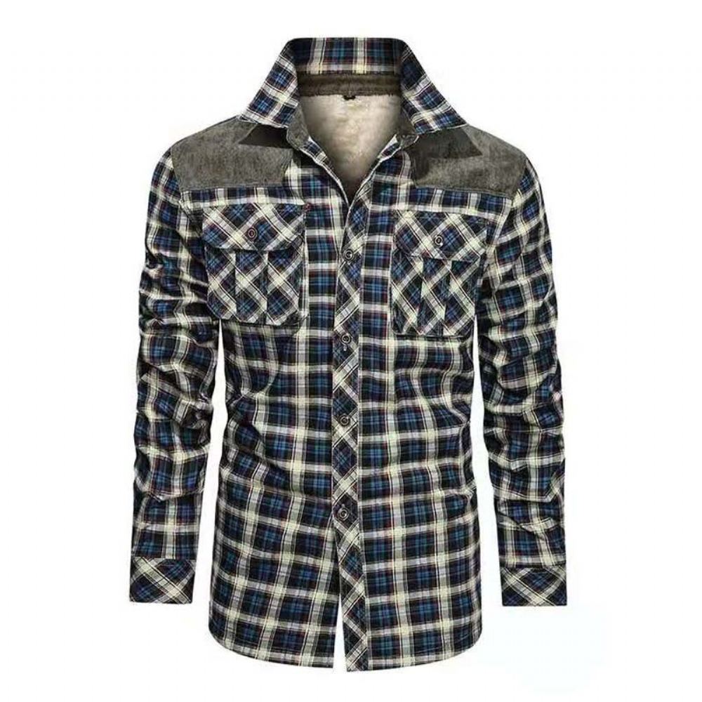 Paidat Miesten Suunnittelija Winter Fleece Lumberjack Plaid Paita