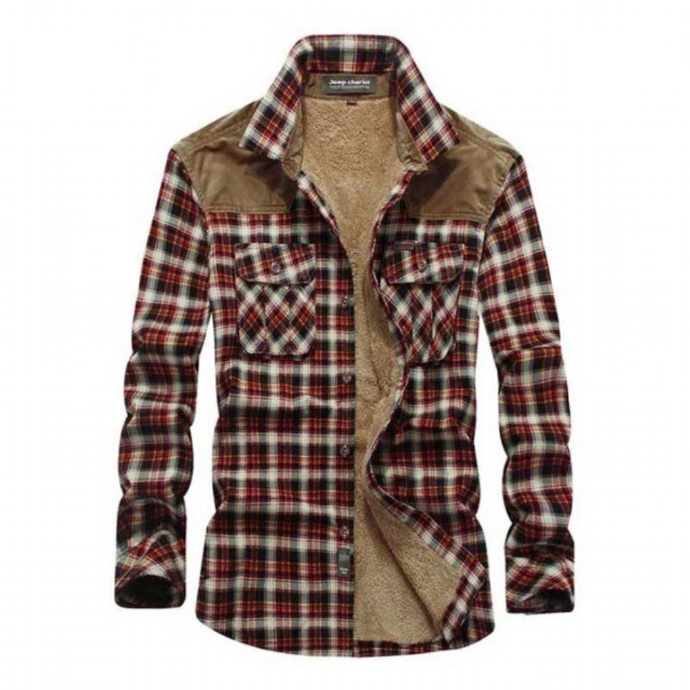 Paidat Miesten Suunnittelija Winter Fleece Lumberjack Plaid Paita