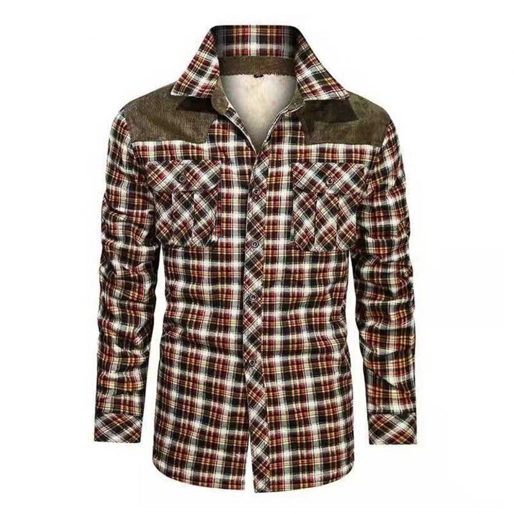 Paidat Miesten Suunnittelija Winter Fleece Lumberjack Plaid Paita