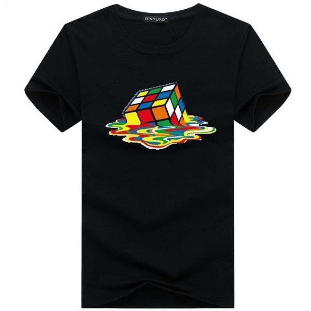 Paidat Miesten Tyylikäs Rubik Cube T-paita