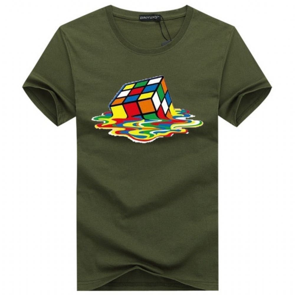 Paidat Miesten Tyylikäs Rubik Cube T-paita