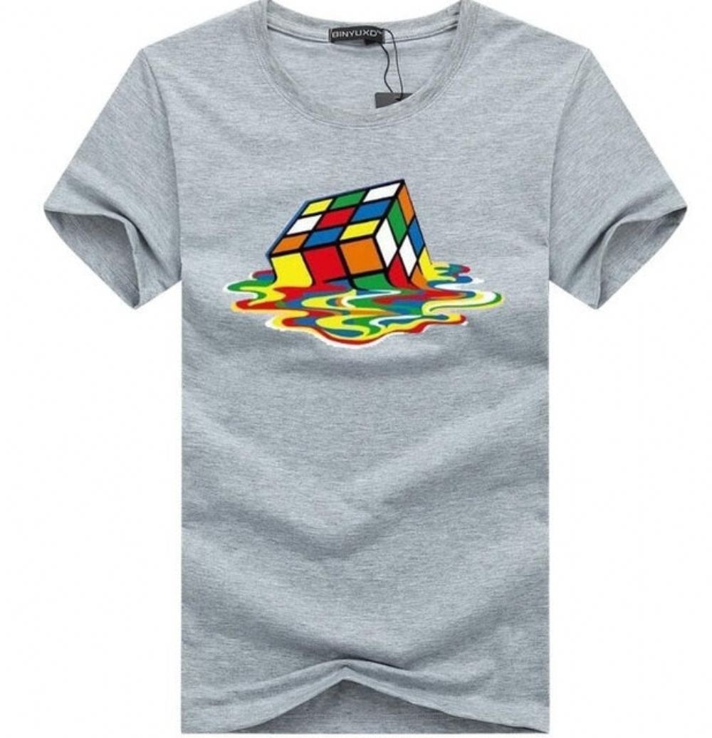 Paidat Miesten Tyylikäs Rubik Cube T-paita