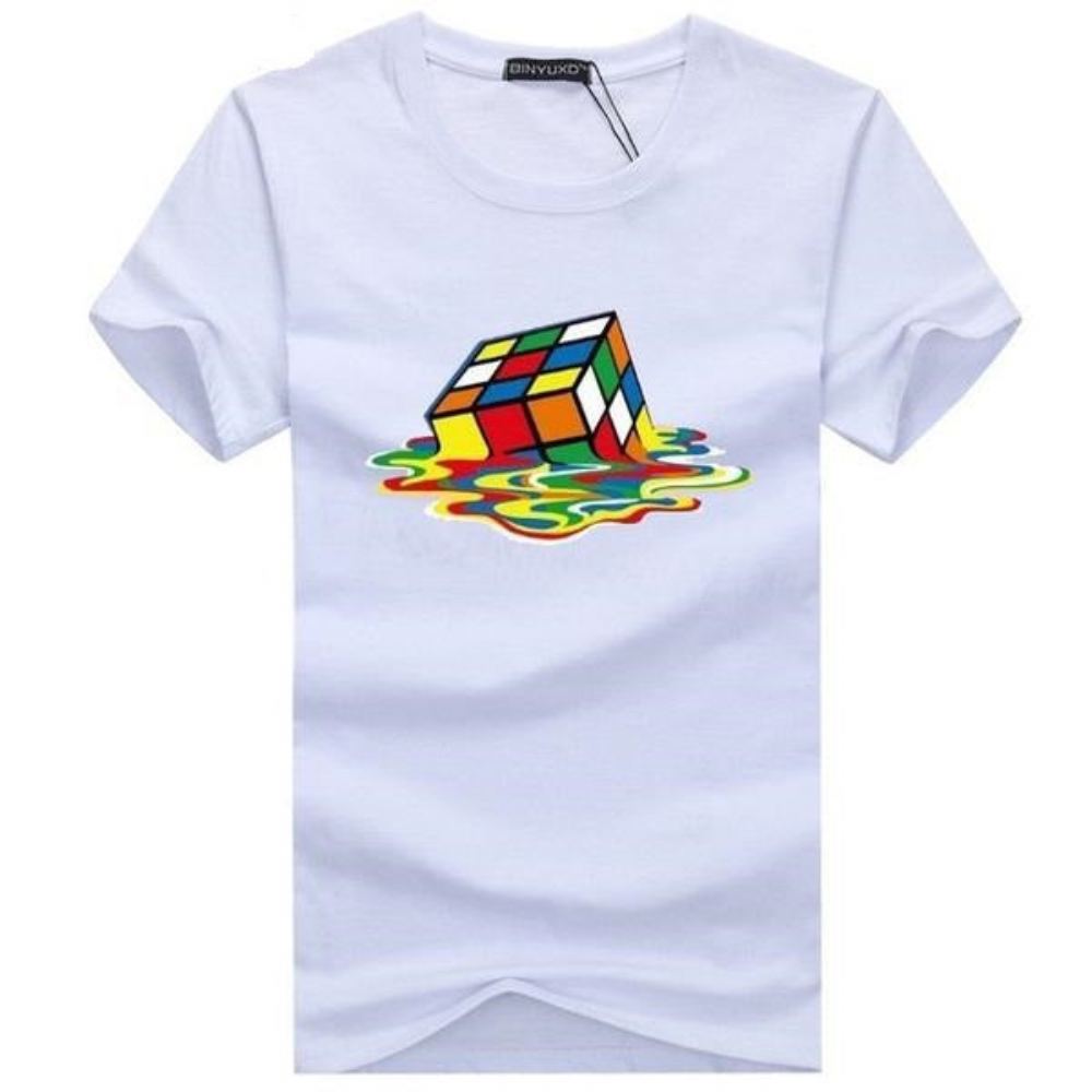 Paidat Miesten Tyylikäs Rubik Cube T-paita