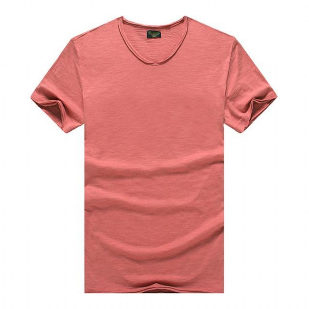 Paidat Miesten V-kaula Slim Fit Pure Cotton T-paita