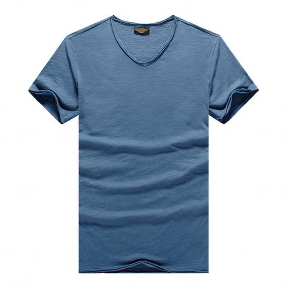 Paidat Miesten V-kaula Slim Fit Pure Cotton T-paita