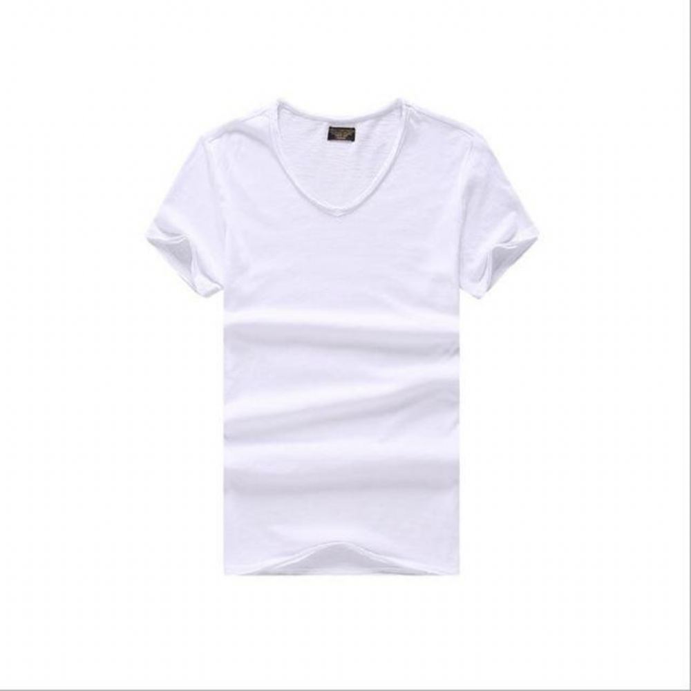 Paidat Miesten V-kaula Slim Fit Pure Cotton T-paita