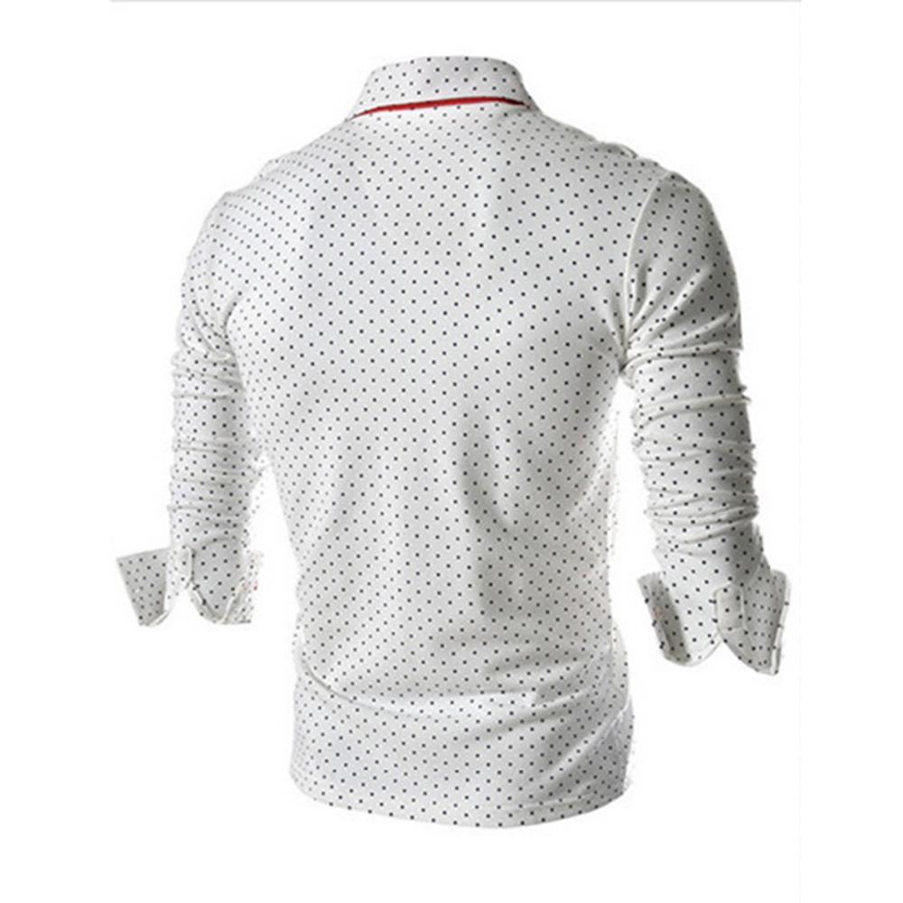 Miesten Kauluspaidat Polka Dot Paitakaulus Slim Fit Mekkopaita