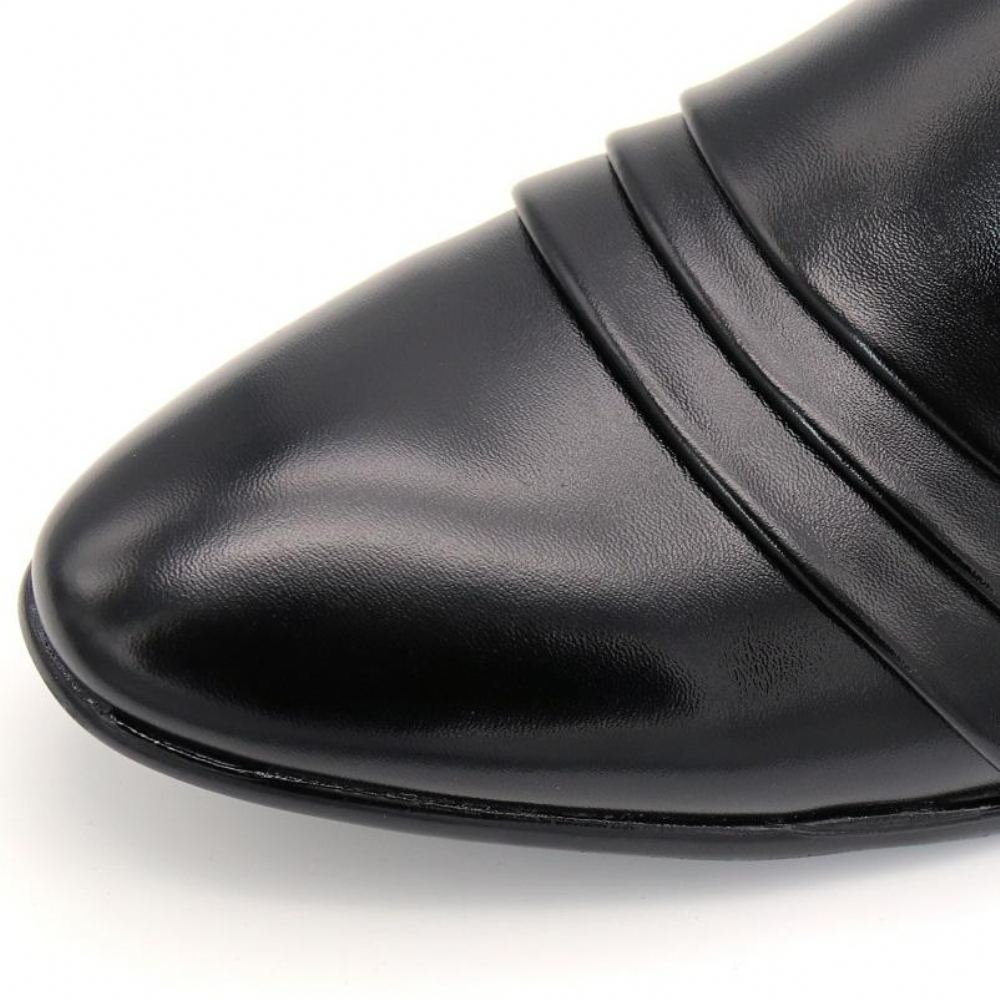 Miesten Loaferit Dress Loafers Terävä Mustat Kengät