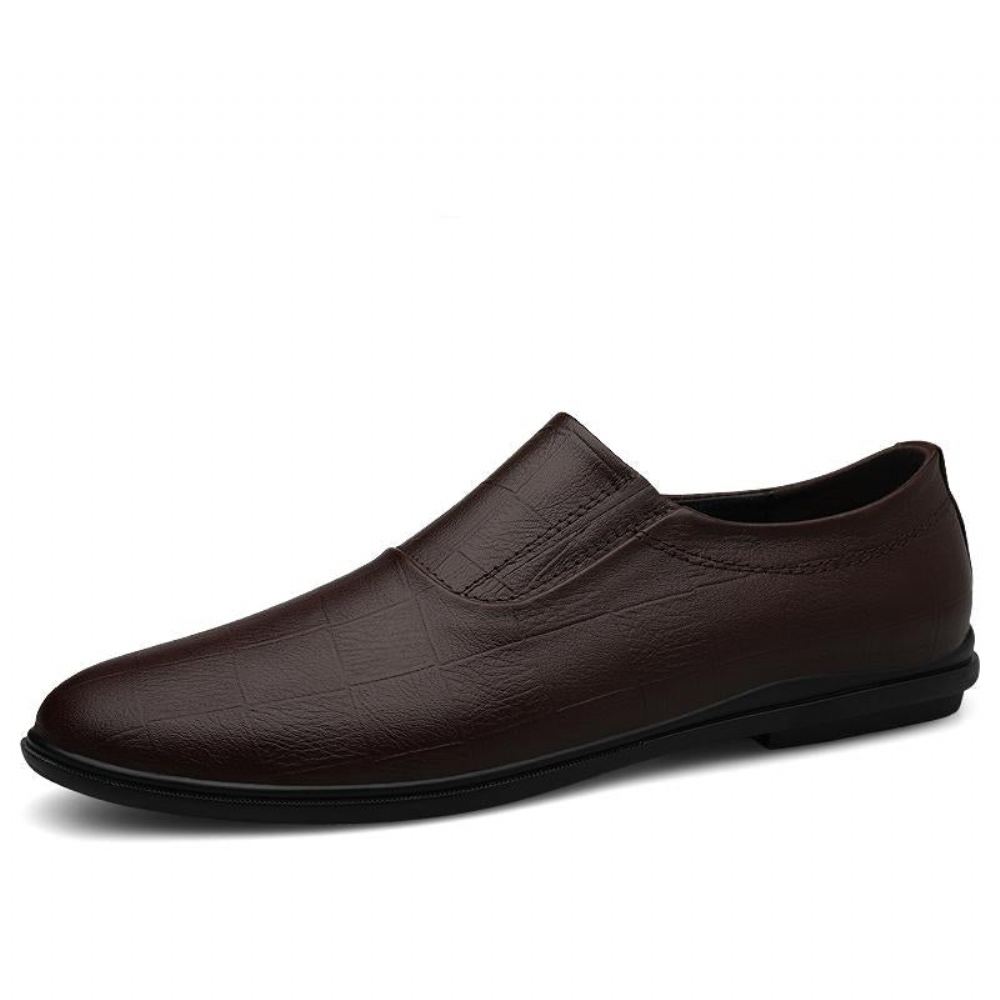 Miesten Nahkaiset Slip Loaferit