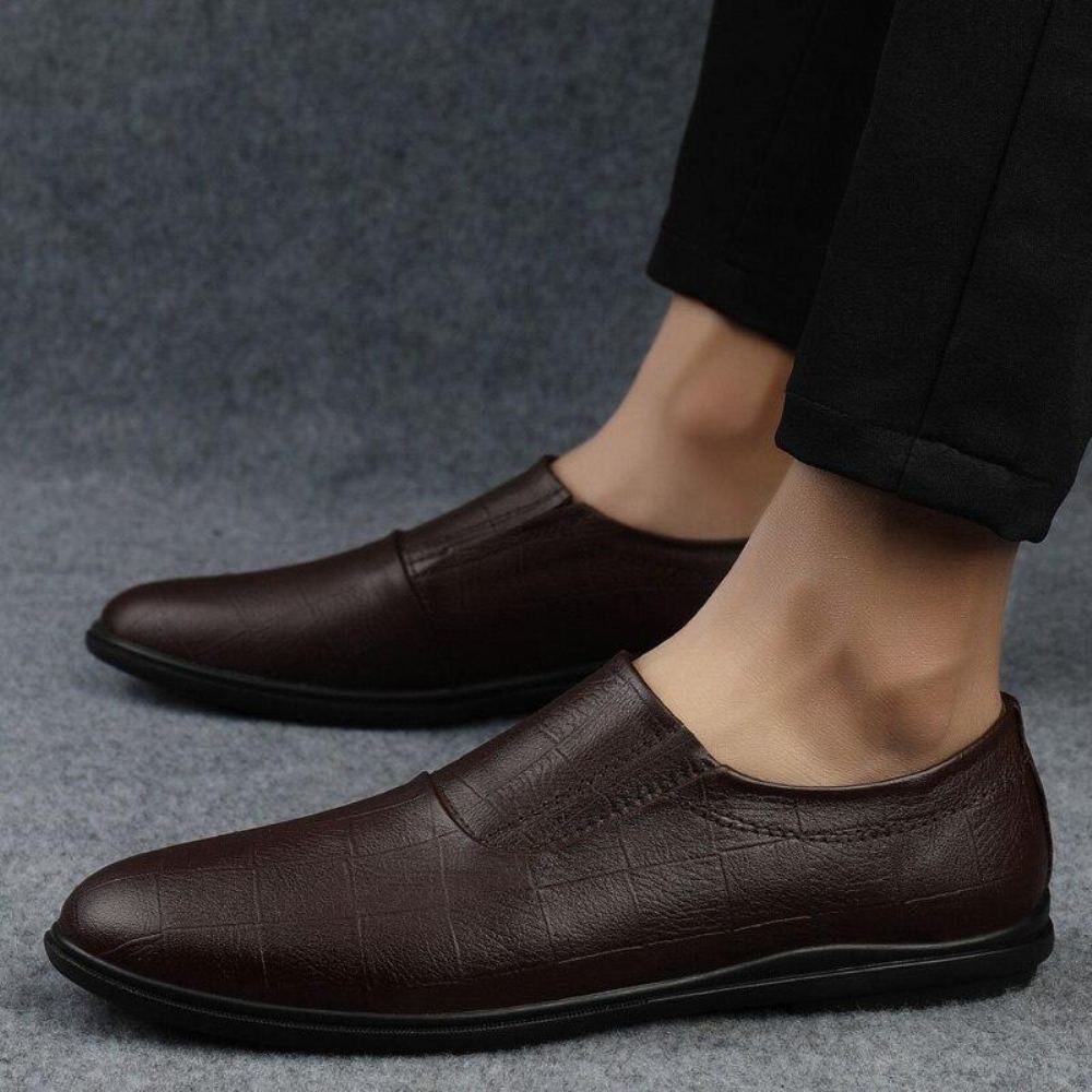 Miesten Nahkaiset Slip Loaferit