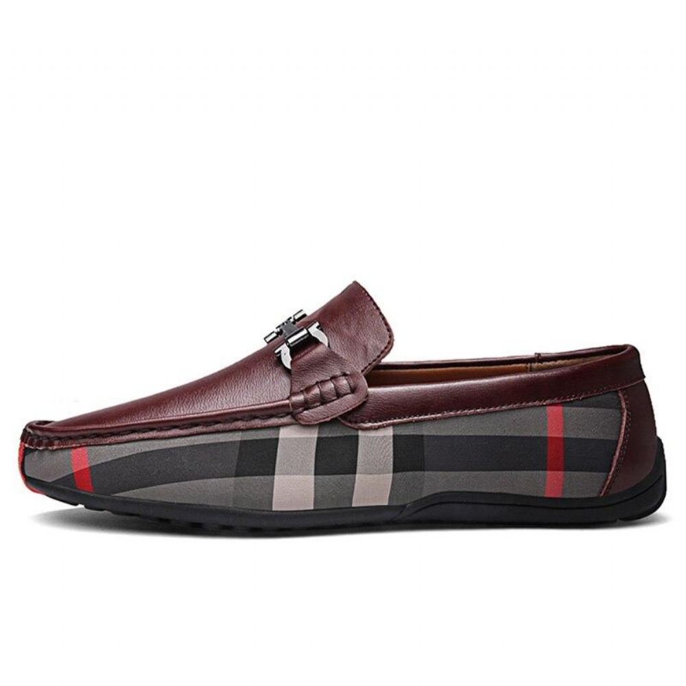 Plaid Design Nahkaiset Mokasiinit Loaferit Miesten