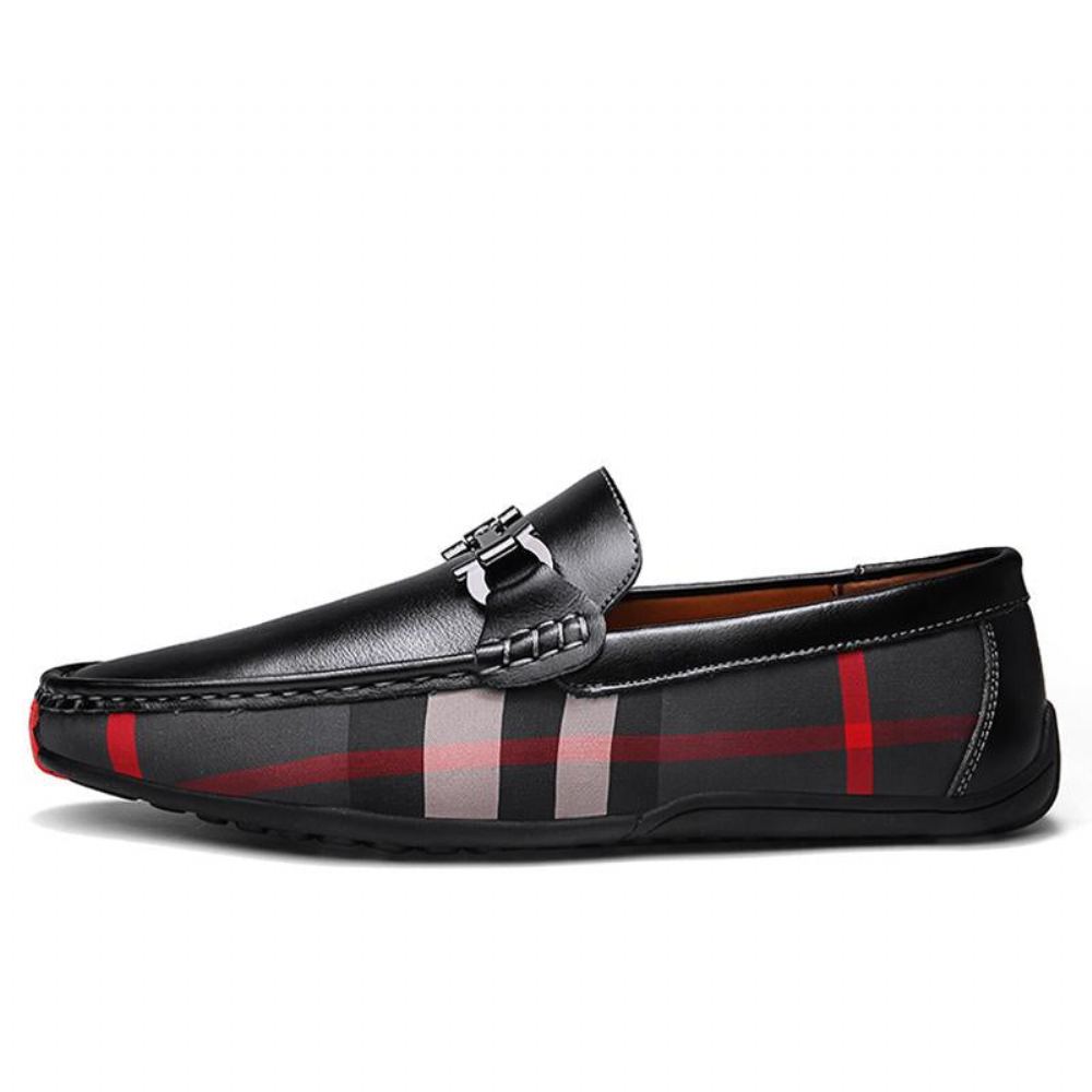 Plaid Design Nahkaiset Mokasiinit Loaferit Miesten