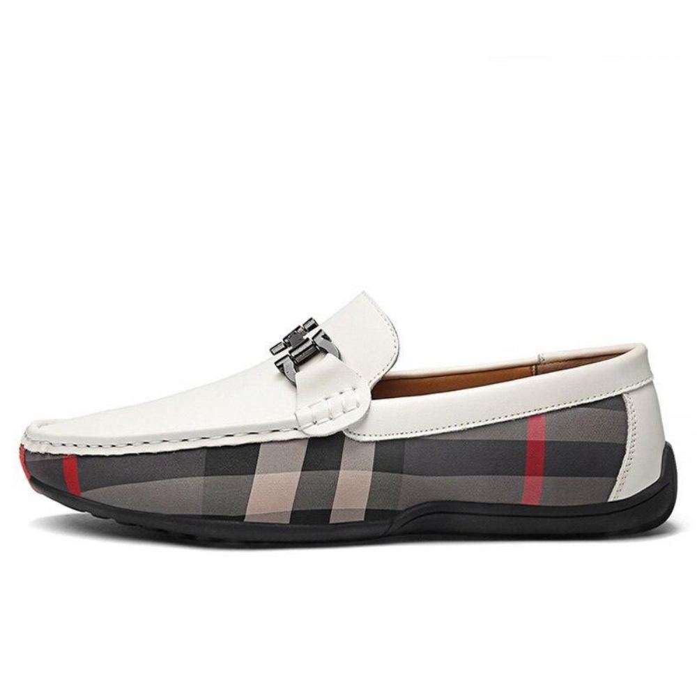 Plaid Design Nahkaiset Mokasiinit Loaferit Miesten