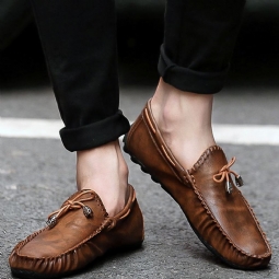 Premium Flat Leather Loafer Mocassin Loaferit Miesten