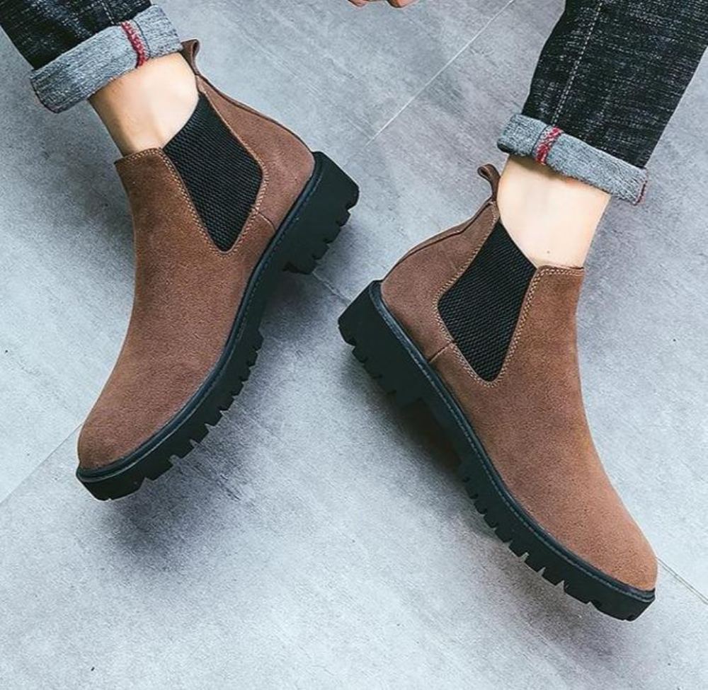 Miesten Bootsit Chelsea Boots Mokkanahkaa