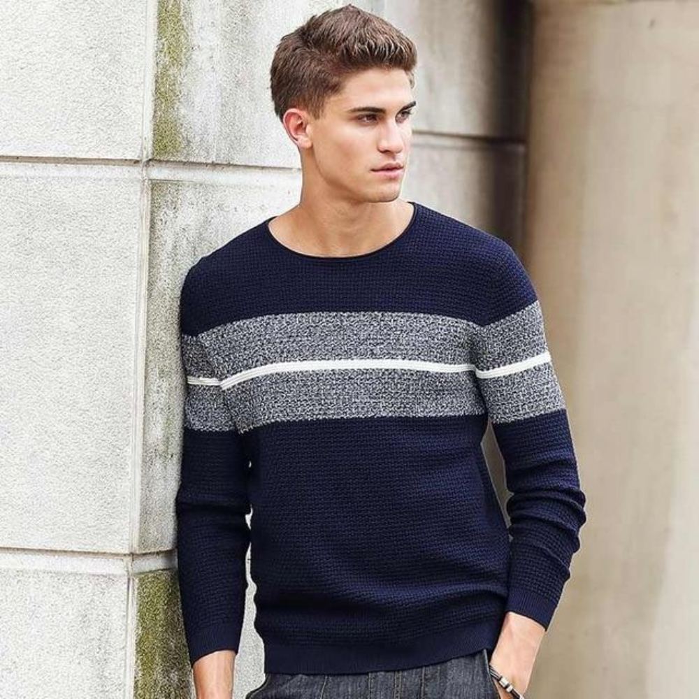 Miesten Villapaidat James Striped Pullover