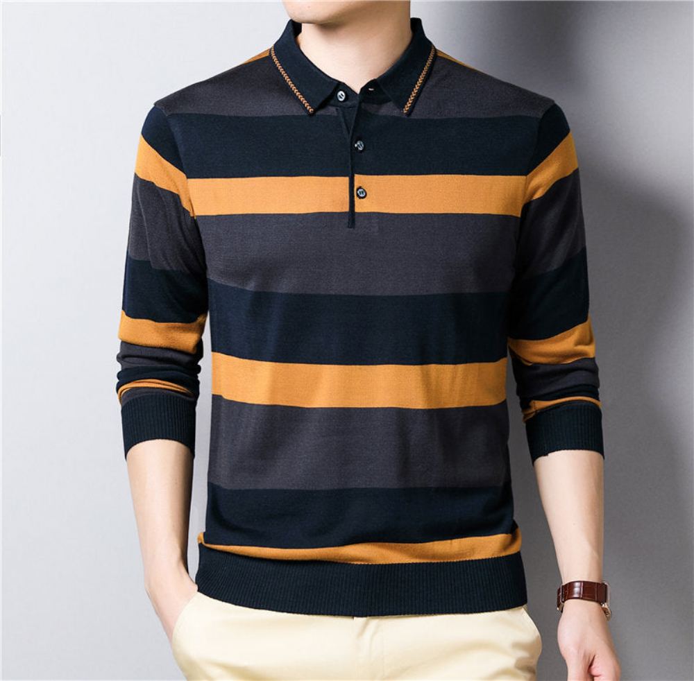 Polo Striped Knitwear Pusero Villapaidat Miesten