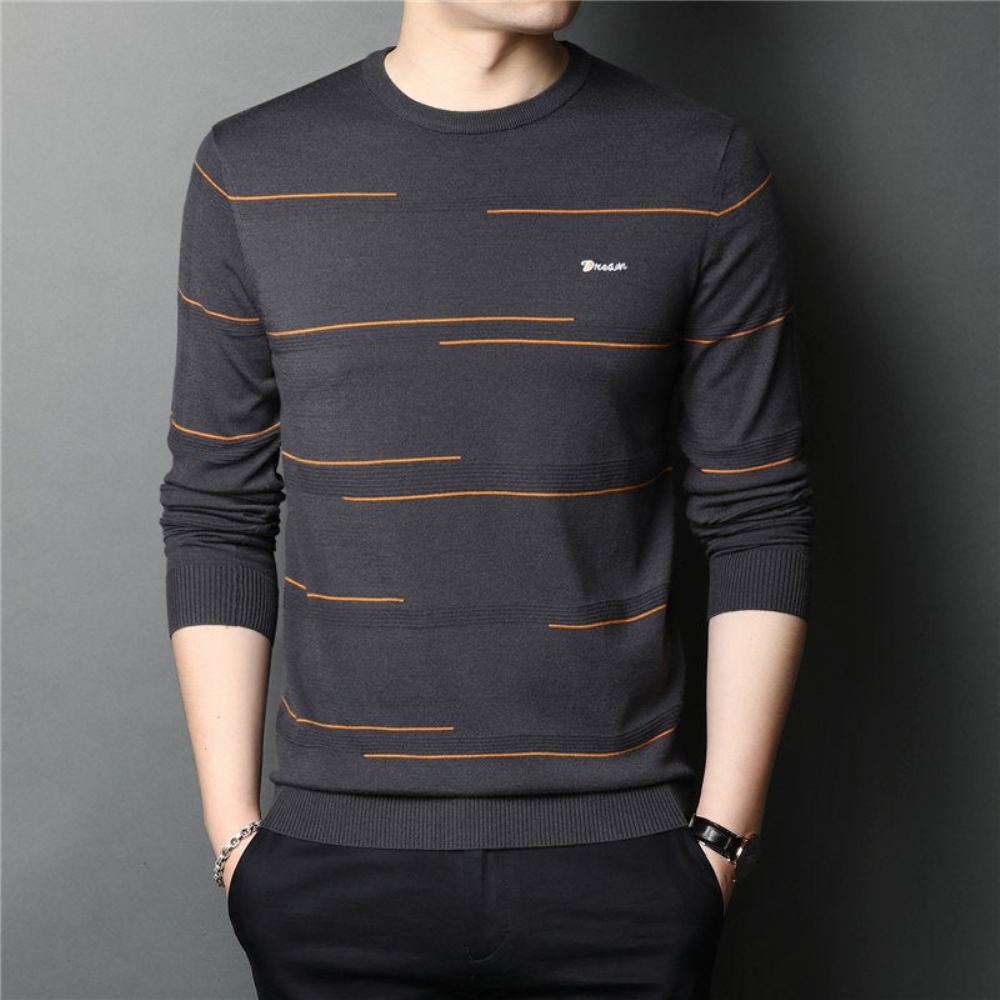 Streetwear Fashion Striped Pullover Villapaidat Miesten