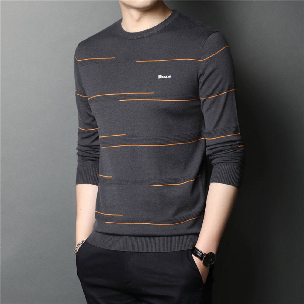 Streetwear Fashion Striped Pullover Villapaidat Miesten