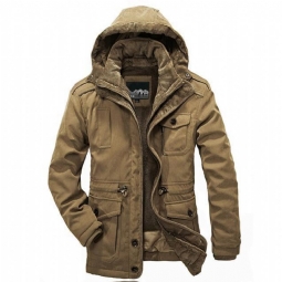 Miesten Lämmin Heavy Wool Parka