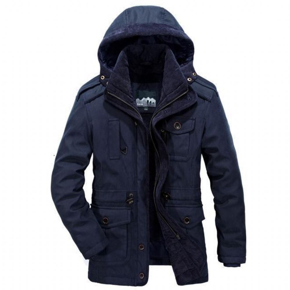 Miesten Lämmin Heavy Wool Parka