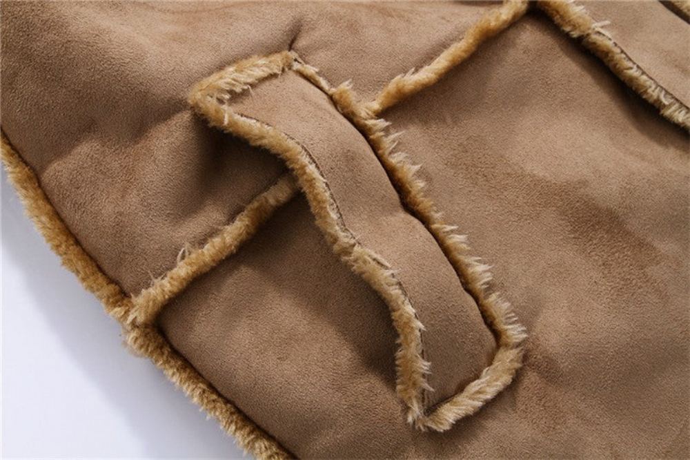 Miesten Takit Lämmin Faux Suede Luxury Takki