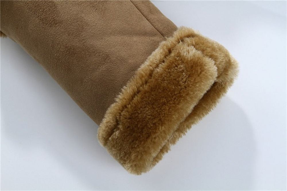 Miesten Takit Lämmin Faux Suede Luxury Takki