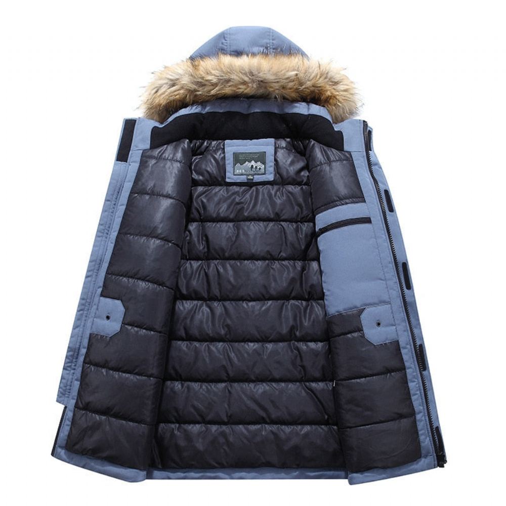 Miesten Takit Polar Windproof Fur Hooded Parka